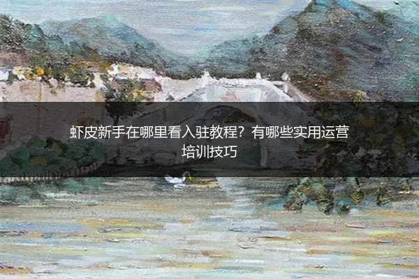 虾皮新手在哪里看入驻教程？有哪些实用运营培训技巧