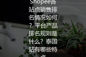 Shopee各站点销售排名情况如何？平台产品排名规则是什么？泰国站有哪些特点 