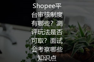 Shopee平台审核制度有哪些?测评玩法是否可取?面试会考察哪些知识点