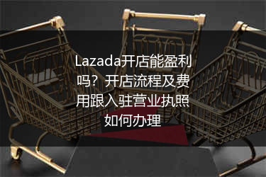 Lazada开店能盈利吗？开店流程及费用跟入驻营业执照如何办理