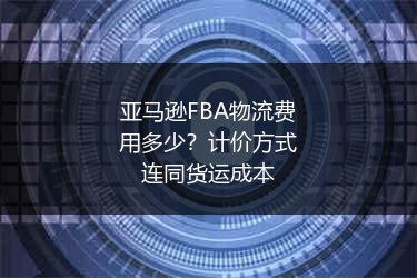 亚马逊FBA物流费用多少?计价方式连同货运成本